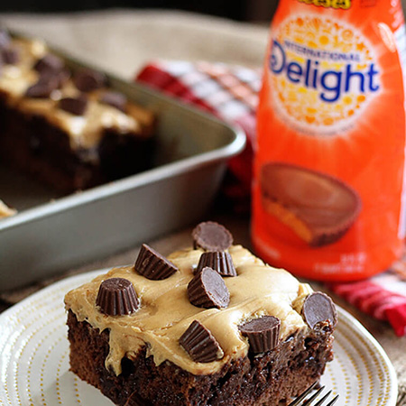 Chocolate Peanut Butter Poke Cake Recipe