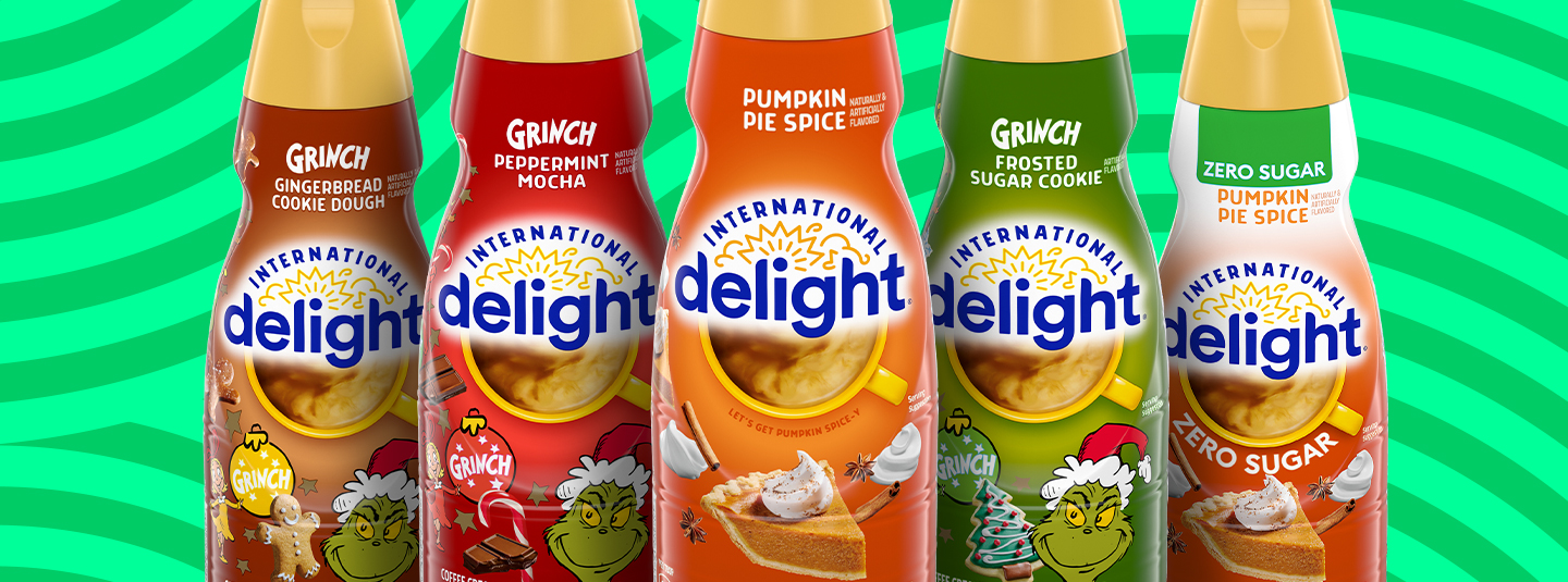 International Delight Debuts 2 Grinch-Themed Coffee Creamers for